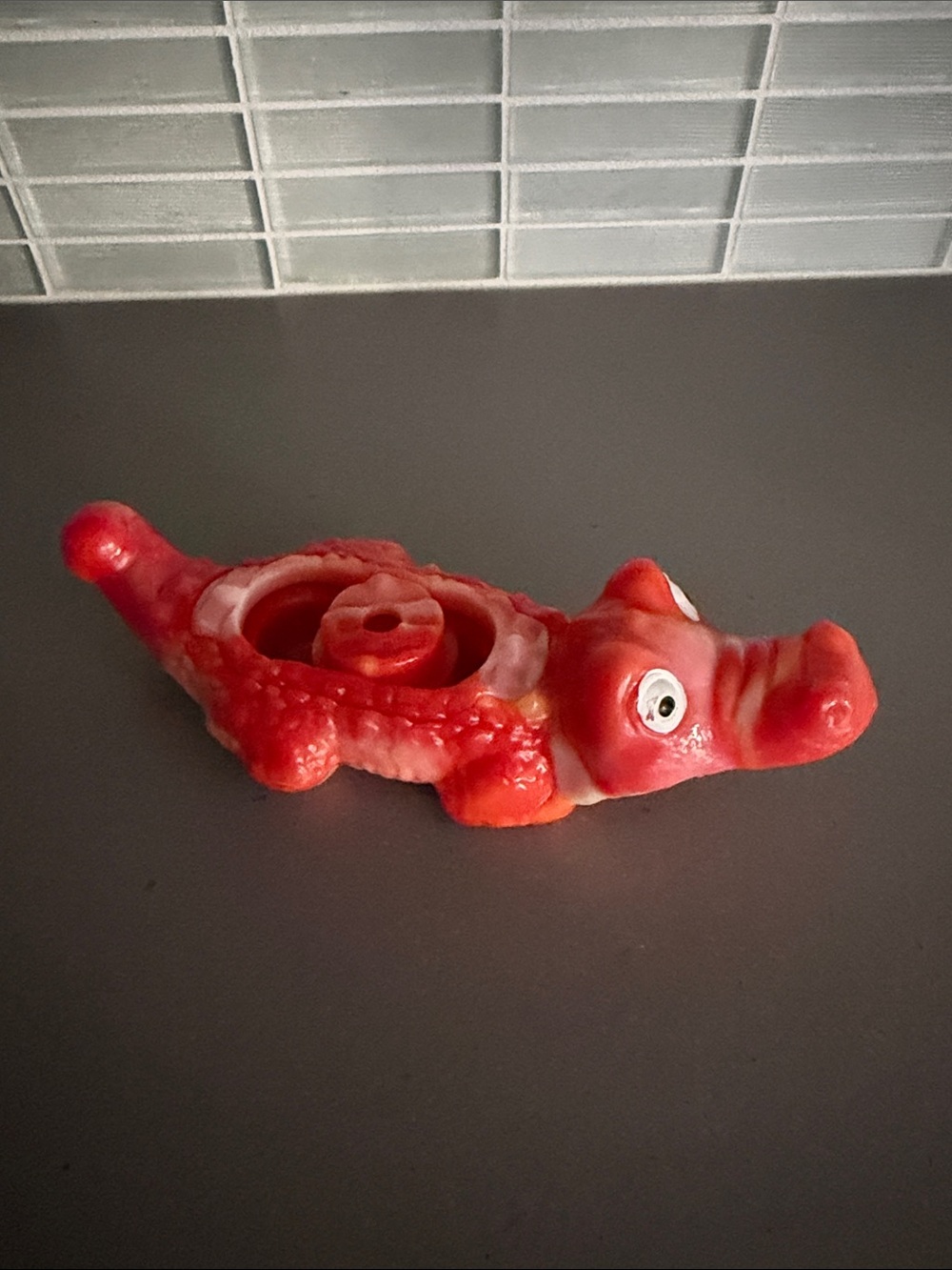 Red Alligator Chew Toy for Small Pets